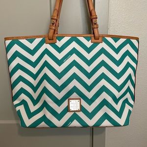 Dooney & Bourke Tote - Seafoam Chevron Pattern